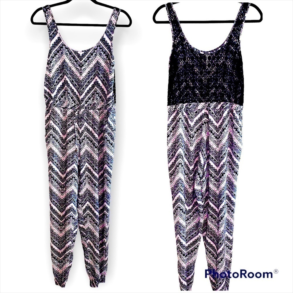 Bethany Mota Floral Paisley Jumpsuit Small